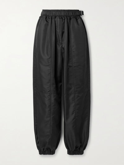 Proenza Schouler Black taffeta track pants at Collagerie