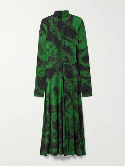 LUKHANYO . MDINGI Pereira belted gathered tied-dyed cotton-voile