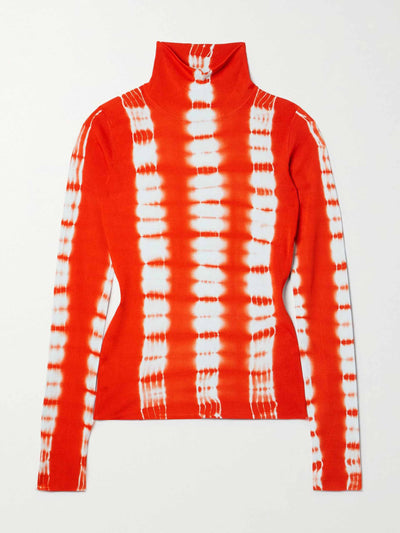 Proenza Schouler Tie-dyed stretch-knit turtleneck top at Collagerie