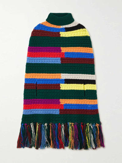 Pucci Multi-coloured striped poncho at Collagerie