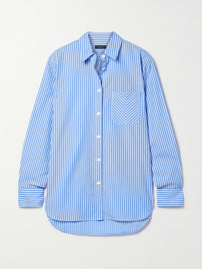 Rag & Bone Blue and white striped cotton-poplin shirt at Collagerie