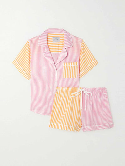 Rails Orange and pink striped pyjama set at Collagerie