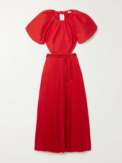 Rebecca Vallance Red midi dress at Collagerie