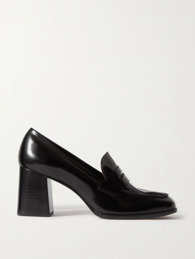 Reformation Nadine glossed-leather pumps at Collagerie