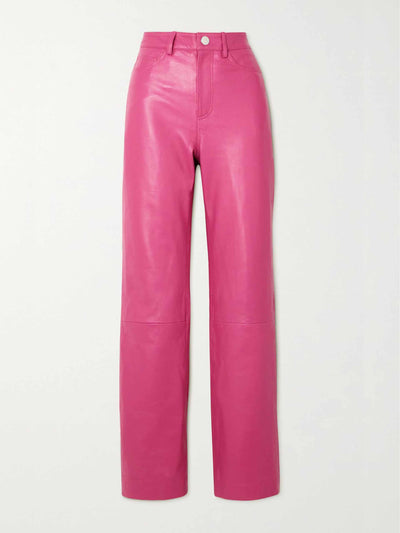 Remain Birger Christensen Pink leather pants at Collagerie