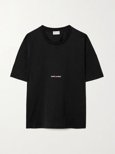 Saint Laurent Printed cotton-jersey T-shirt at Collagerie