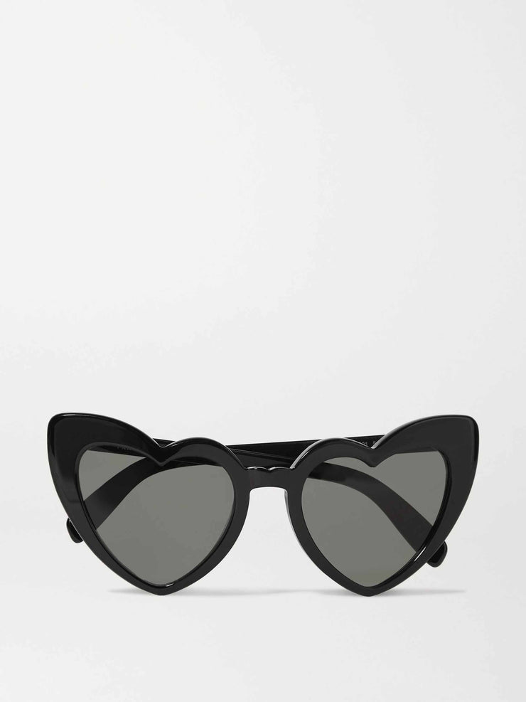 Heart shaped black sunglasses