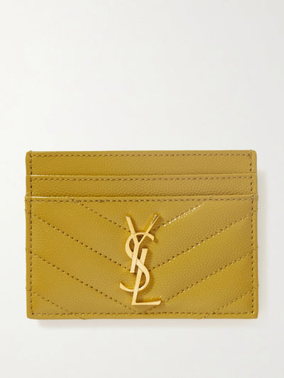 Saint Laurent Yellow cardholder with logo at Collagerie