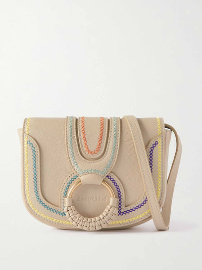 See By Chloé Hana mini embroidered leather shoulder bag at Collagerie