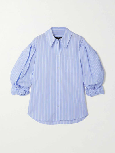 Simone Rocha Striped cotton-poplin shirt at Collagerie