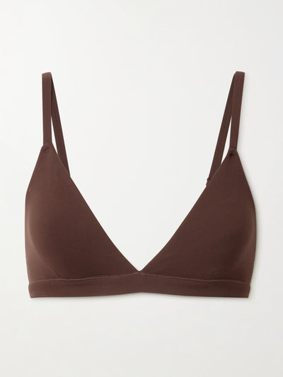 SKIMS Cocoa Fits Everybody triangle bralette at Collagerie