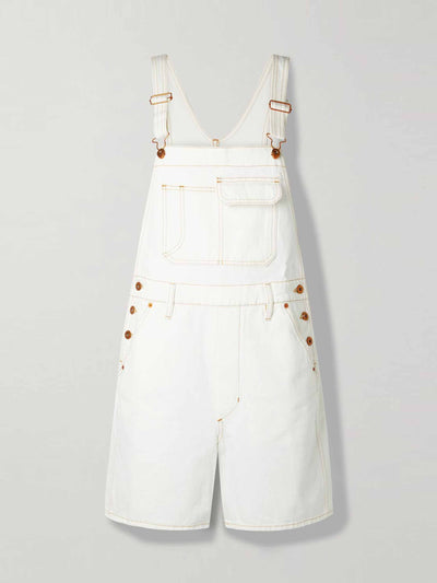 Slvrlake White denim overalls at Collagerie