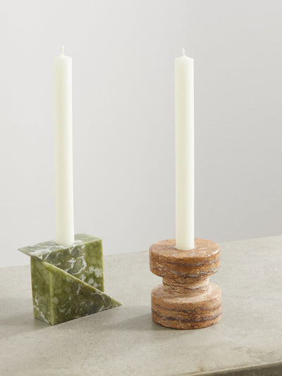 Soho Home Ambra marble candle holders (set of 2) at Collagerie