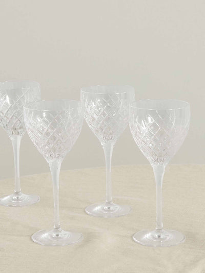 Soho Home Cut crystal wine glasses (set of 4) at Collagerie