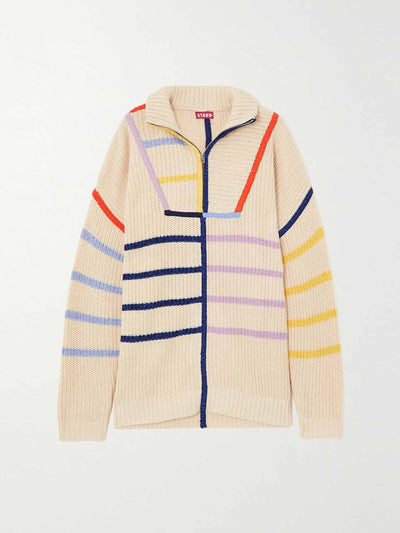 Staud Striped cotton blend jumper at Collagerie