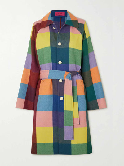 The Elder Statesman Doheny checked wool and cashmere-blend coat at Collagerie