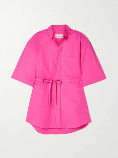 Frankie Shop Pink belted shirt at Collagerie