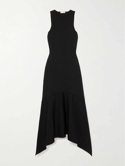 The Row Olina asymmetric stretch-crepe midi dress at Collagerie