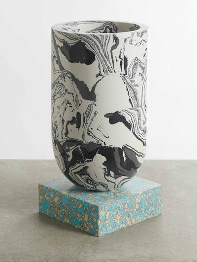 Tom Dixon Swirl recycled marble vase at Collagerie