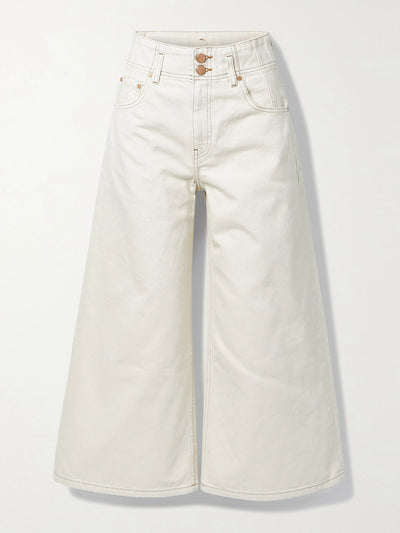 Ulla Johnson Ivory high-rise wide-leg jeans at Collagerie