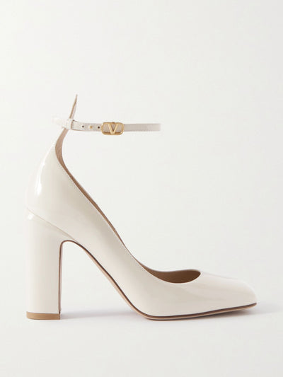 Valentino Garavani White patent leather heels at Collagerie