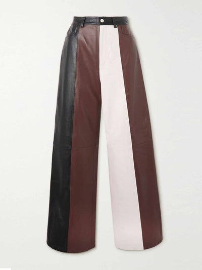 Wandler Colour-block leather wide-leg trousers at Collagerie