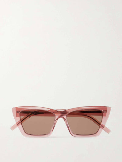 saint laurent eyewear Cat-eye pink sunglasses at Collagerie