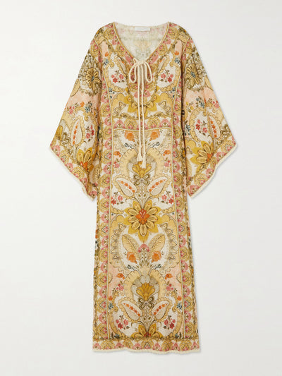 Zimmermann Yellow printed maxi dress at Collagerie