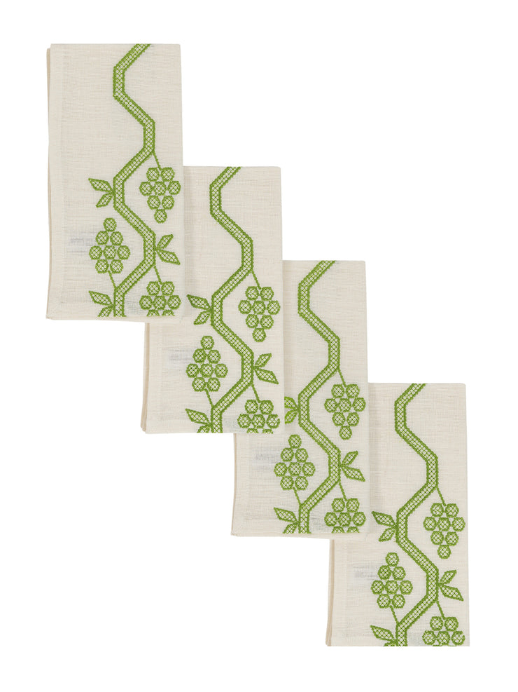 Napa hand-embroidered napkins (set of 4)