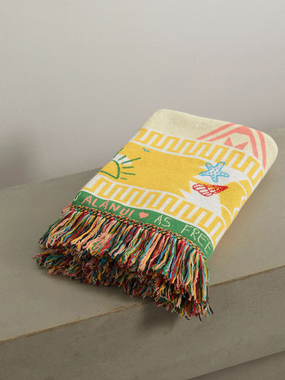 Alanui Wool blanket with summer motif at Collagerie