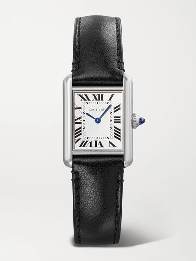 Cartier Tank Must SolarBeat small stainless steel and faux leather watch at Collagerie