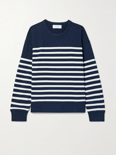 La Ligne Blue striped cotton jumper at Collagerie