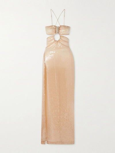 Nensi Dojaka Maxi tulle dress with sequins at Collagerie