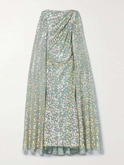 Talbot Runhof Green voile gown at Collagerie