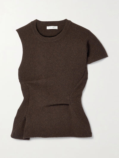 The row Asymmetric cashmere top at Collagerie