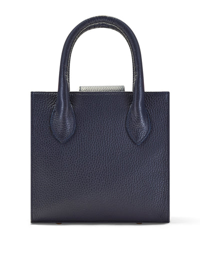 Noble Macmillan Navy and lilac tote bag at Collagerie