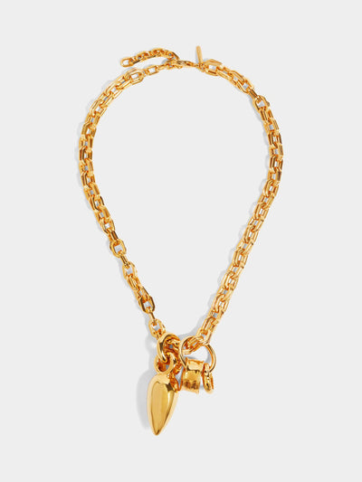 Jigsaw x Collagerie 24kt gold-plated pendant necklace at Collagerie