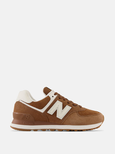 New Balance Brown suede and mesh trainers at Collagerie