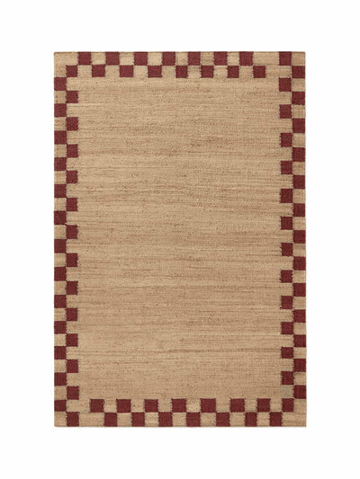 Nordic Knots Jute border rug at Collagerie