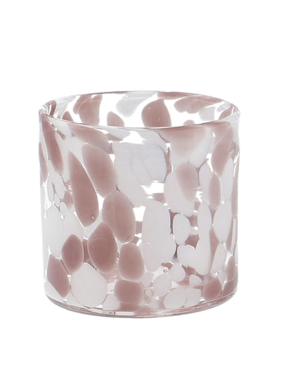 Scandi Living Pink glass tealight holder at Collagerie