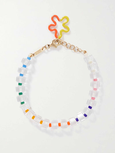 Bea Bongiasca Crystal and enamel beaded bracelet at Collagerie