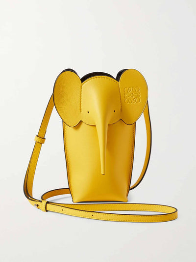 Loewe Paula'S Ibiza Elephant  textured leather shoulder bag at Collagerie