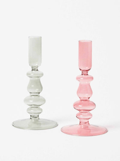 Oliver Bonas Hazel glass candlestick holders at Collagerie