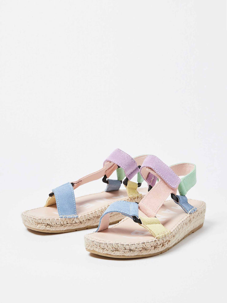 Hiking multicoloured suede sandals