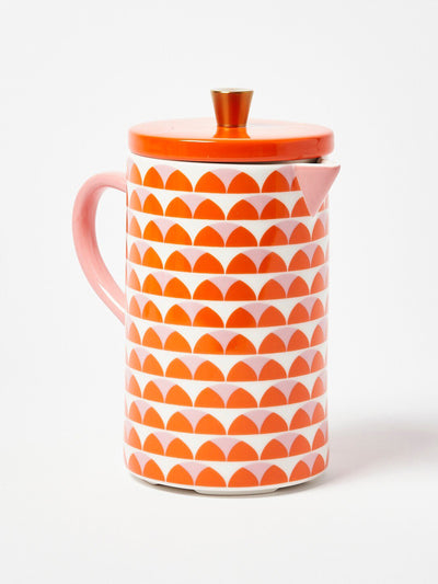 Oliver Bonas Pink and orange cafetiere at Collagerie