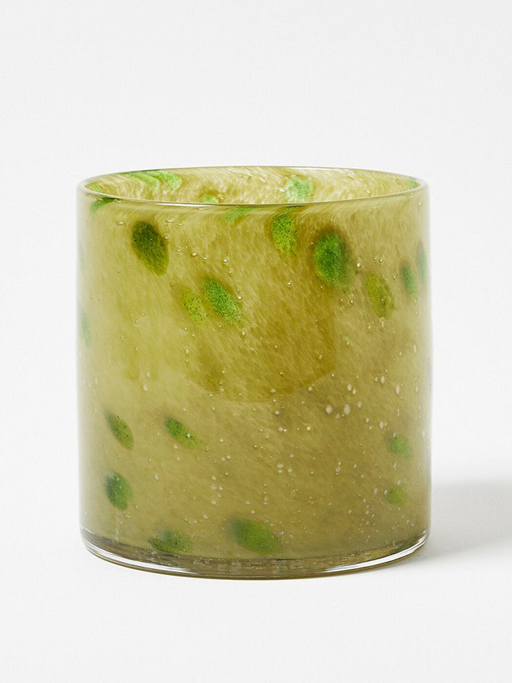 Zoja green glass plant pot
