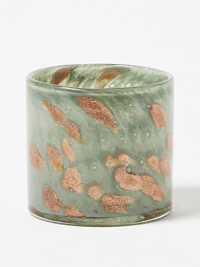 Oliver Bonas Green glass plant pot at Collagerie