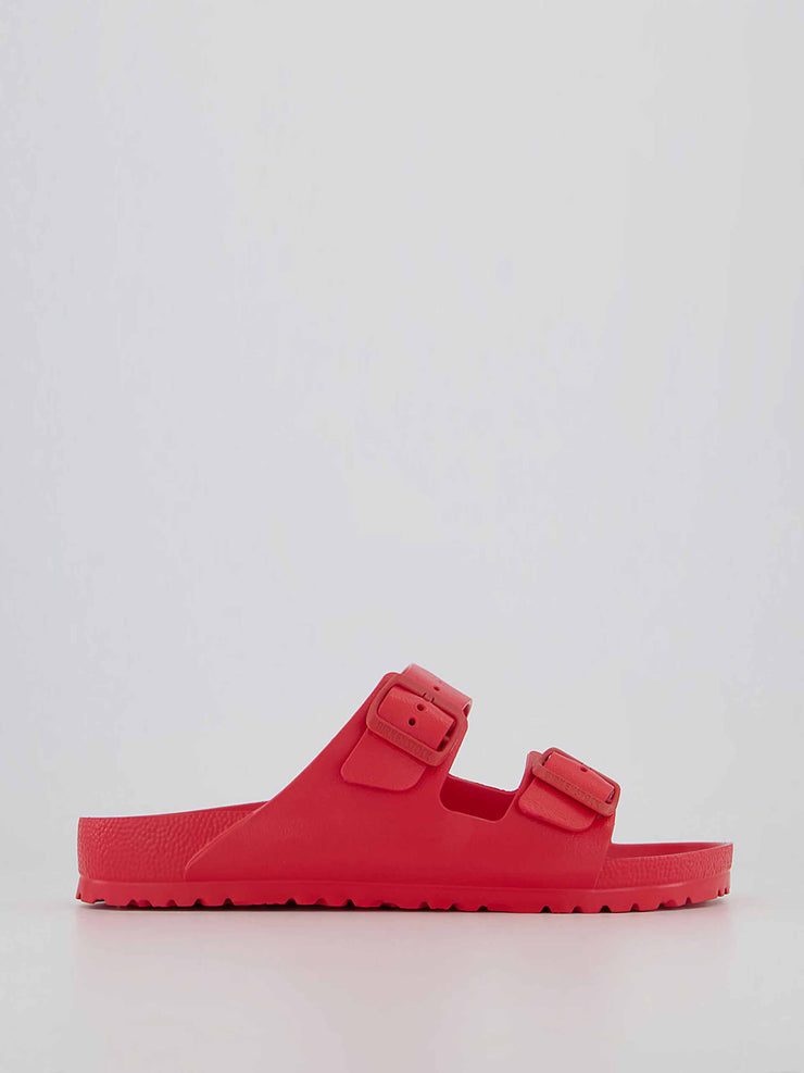 Red two strap sandals