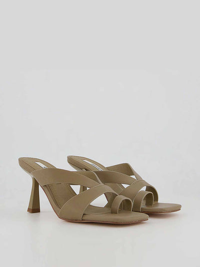Office Loop khaki mules at Collagerie