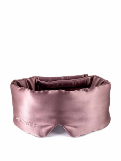 Oliver Bonas Drowsy Damask rose silk sleep mask at Collagerie